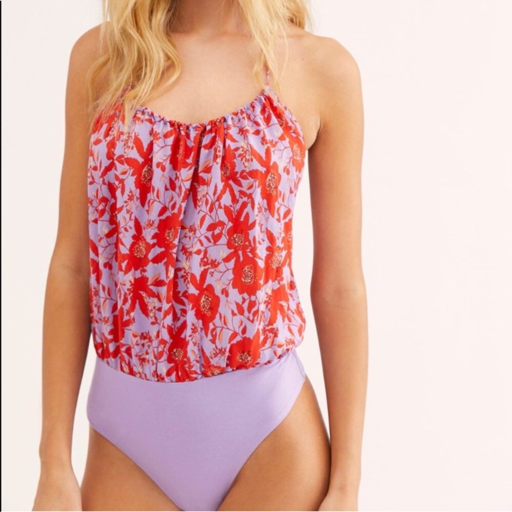Free People Liza Halter Bodysuit
